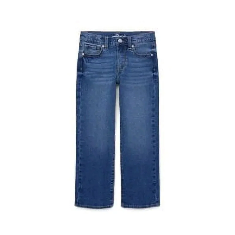 Jordache Girls High Rise Baggy Straight Jean, Size 16 Stretch Medium Enzyme